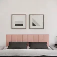 Kit 10 Cabeceira de Cama Modelo Reto Autocolante de Parede em Módulos Estofados