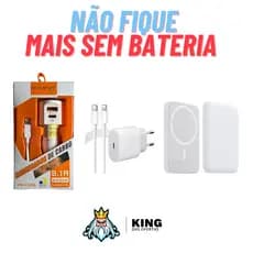 Kit Carregamento IOS Com Carregador Veicular Turbo PD + Magnético Indução + de Parede Turbo Com Cabo