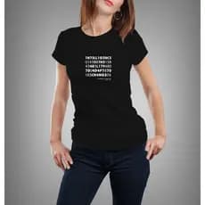 Camiseta Babylook Estampa Exclusiva  INTELIGENTE 100% Algodão