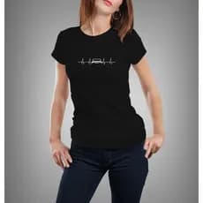 Camiseta Algodão Babylook JIPE trilha 4x4 BATIMENTOS CARDÍACOS Canastra Jeep Adventure Off Road Frequência Cardíaca