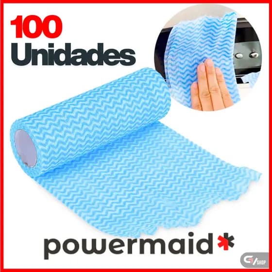 Pano de Limpeza CAMESA Powermaid Perfex 100 UN. Multiuso Vidro Cozinha Carro Móveis Super Absorvente