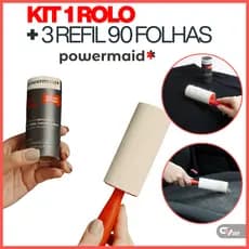Rolo Rolinho Tira Pelos de Roupa e Sofá descartável Multiuso Camesa Powermaid