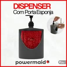 Porta Detergente Dispenser Porta Esponja Bucha Com Bico Dosador Powermaid 500 ML