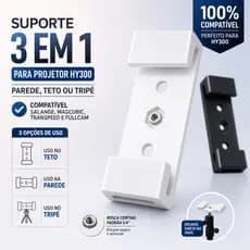 Suporte Projetor HY300 Magcubic Salange Transpeed Parede Teto Tripé Ring Light Rosca 1/4