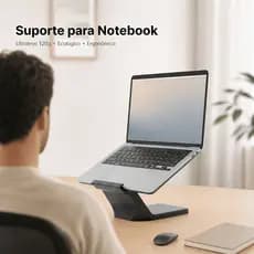 Suporte Notebook Laptop Ergonômico Ultracompacto 120g Base Ventilada Ecológico Home Office