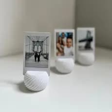 Kit 3 Porta Retrato Polaroid Instax Mini, Porta Cartão Mesa, Design Esfera Decoração — HomeLab