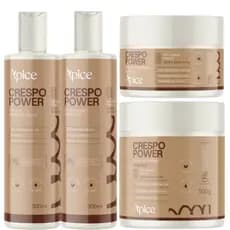 Kit Apse Crespo Power Shampoo, Condicionador, Creme de Pentear e Máscara - 4 Itens