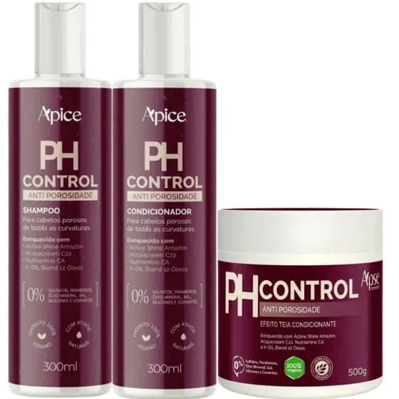 Kit Apse PH Control Shampoo, Condicionador e Mascara Acidificante - 3 Itens
