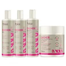 Kit Apse Cachos Essence Shampoo, Condicionador, Creme Ativador e Geleia Seladora - 4 Itens