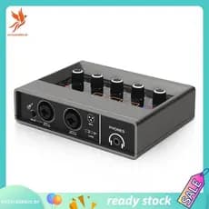 [victordobbin.br] Mixer De Áudio Profissional Interface USB Placa De Som Equipamento De DJ Estúdio De Gravação Conversor