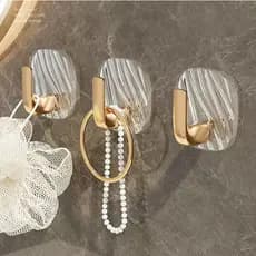 Suportes Gancho Adesivo de Luxo em Acrílico para Pendurar Objetos Diversos para Organização da sua Casa
