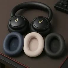 Par de Almofadas para Anker Soundcore Life Q10 Q20 Q30 Q35 Conforto e Durabilidade Couro PU Macio
