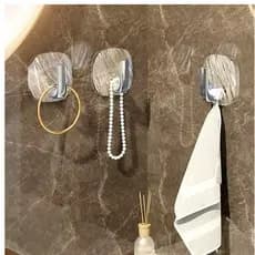 Kit 2 unidades Suportes em Acrílico Luxuoso com Gancho Adesivo Dourado ou Prateado Retrô de Luxo para Pendurar Objetos
