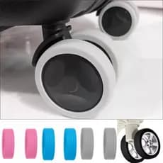 Capa Protetora Para 4 Rodinha 5cm De Mala Silicone Anti Ruído Protetor De Bagagem Resistente Fácil Identificar Cores