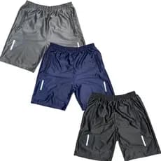 Kit com 3 Shorts Bermuda Dry Fit Esportiva Treino 2024 Com Ziper no Bolso