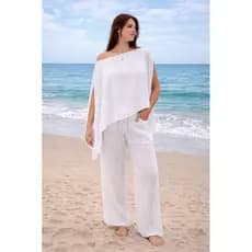 Blusa capa boho chic feminina com top cropeed tendência estilosa Farias formas
