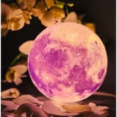 Luminária Lua 3D Colorida – Encanto e Magia na Sua Decoração 🌕✨abajur