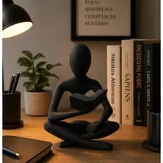 Escultura Minimalista *Celestial Leitor*-Decoração moderna para Casa e Escritório