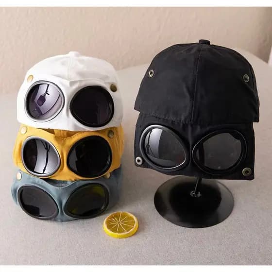 Boné De Beisebol Com Óculos De Sol Falsos , Proteção Solar , Verão , Macio Para Corrida , Caminhada , Pesca Vários cores