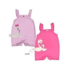Macação Menina - Macação de alça curto - Moda Bebê