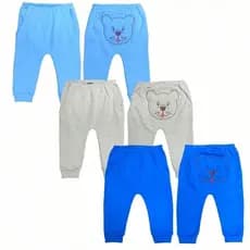 Kit 3 Calças bebê menino e menina - Culoute pé aberto - Bordado no bumbum - Moda Baby bee