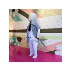Conjunto Social Menino - Camisa Social, Calça de Sarja e Suspensório - Conjunto Infantil