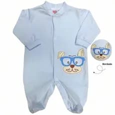 Macacão de malha longo bebê menino - roupa bebe babybee - verão inverno
