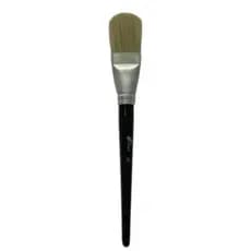 Pincel Cerdas Naturais Macias Para Máscara Escova Estética Facial Limpeza De Pele N°24 Preto Estek
