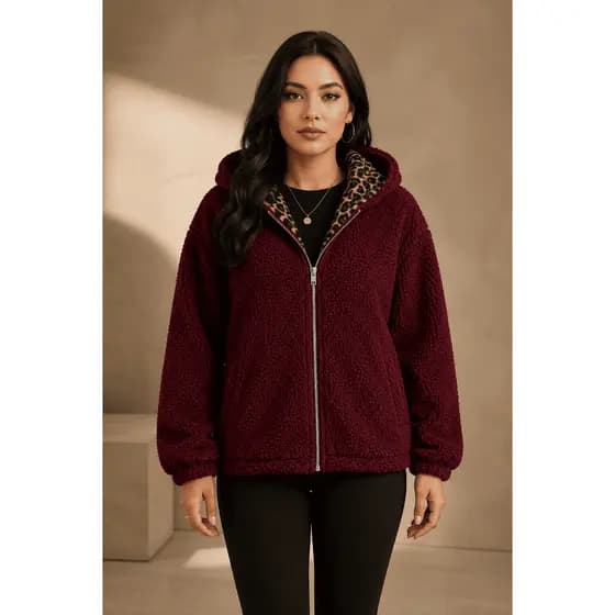 Casaco Teddy Feminino Sherpa Peluciado Forrado Jaqueta Inverno Premium