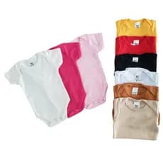 KIT BODY BEBÊ MANGA CURTA 100% ALGODÃO RECEM NASCIDO MENINO MENINA NEUTRO CORES SORTIDAS ATACADO