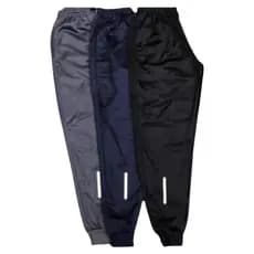 Kit Calça 3 Calças Slim Fit Academia Masculina Adulta com Bolso Zíper Flanelada