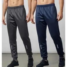 Combo 2 Calças  Academia Masculina Adulta Com Bolso Zíper Flanelada Jogger  Calça Slim Fit