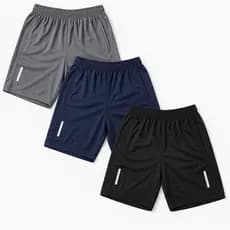 Kit 2 Pç Shorts Masculina Esporte Academia Ziper Refletivo Masculino Bolso Ziper Bermuda Alduto