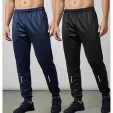 Combo 2 Calças Academia Masculina Adulta Com Bolso Zíper Flanelada Jogger Calça Slim Fit Promoção