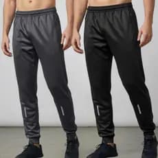 Combo 2 Calças Academia Masculina Adulta Com Bolso Zíper Flanelada Jogger Calça Slim Fit Conforto e Estilo