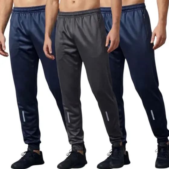 Kit Calça Chimpa Academia Masculina Adulta Com Bolso Zíper Flanelada Jogger Quentinha Conforto Inverno