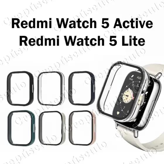 Crepúsculo Case Para Redmi Watch 5 Active / Lite Hard PC Case Capa Protetora De Tela De Vidro Temperado