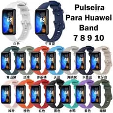 Pulseira De Silicone Para Huawei Band 7 8 9 10 , macio, impermeável, esportivo e moderno