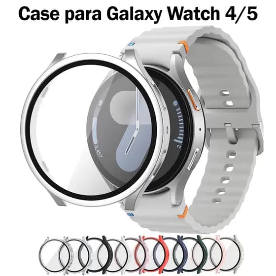 Case Para Relógio Smartwatch Tela Inteira Anti-Impacto Para Galaxy Watch 4 5 5Pro - 40 44 45mm
