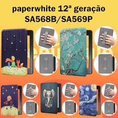 Capa Com Alça para Kindle paperwhite 12ª geração 7 polegadas SA568B/SA569P/SA59CP/SA58CP 2024