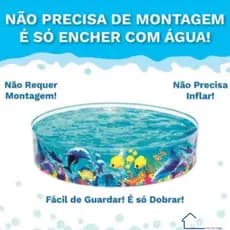 Piscina Redonda Intex 1000 Litros Vinil Reforçado 1,83m Diâmetro 40 cm Altura