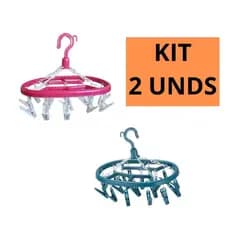 Kit 2 Varais De Calcinha Cueca Meia Com 18 Prendedores Lavanderia Secagem