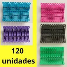 Kit 120 Prendedores De Roupa Varal Pregador Roupa Reforçado Plástico Oferta
