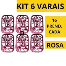 Kit 6 Varais Rosa Calcinha Cueca Meias Com 16 prendedores Reforçado Oferta
