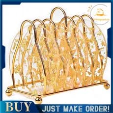 Porta-Copos De 6 Peças Com Suporte Conjunto De Dourado Para Barra De Proteção De Mesa Decoração De Cozinha Casa