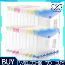 Bolsos De Pasta De 11 Furos , Pastas De Arquivo De Documentos A4 , Transparente , À Prova D'água , Bolsa De Armazenament