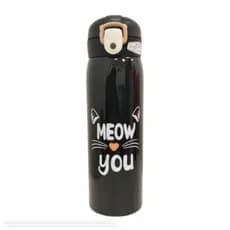 Garrafa Térmica 500ml Gatinho | Aço Inox | Tampa com Trava | Mantém Frio e Quente