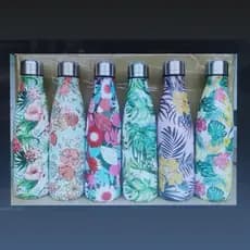 Garrafa Térmica Aço Inox Estampada Floral Animais 500ml Academia Fitness JJ