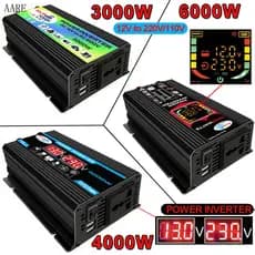 HAOSONG Inversor de Energia para Carro 6000W/4000W/3000W DC 12V para AC 220V 110V com Display LCD Dual USB MOUR