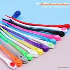 12 peças/conjunto de cadarços elásticos de silicone